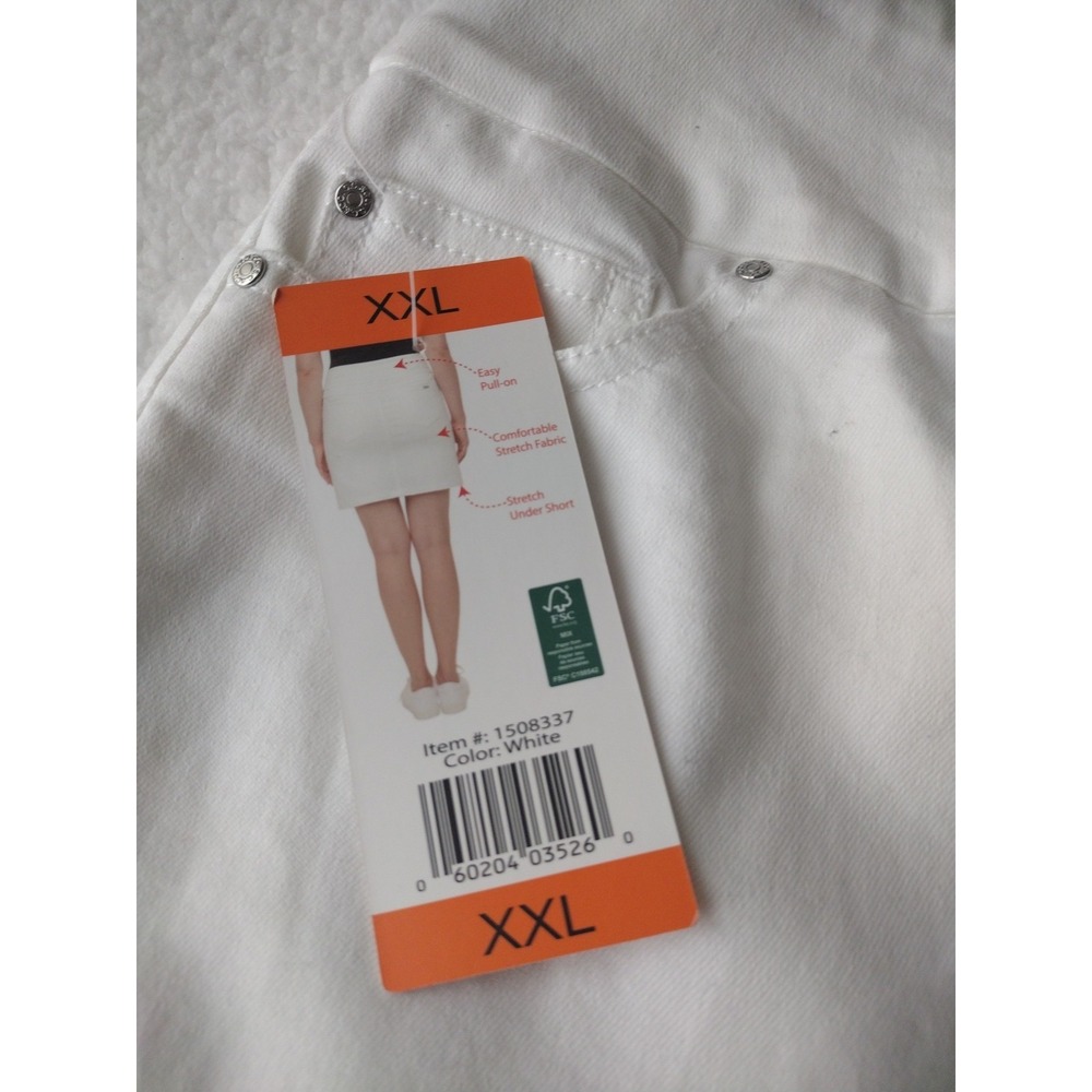 S.C. & Co Stork Women XXL White Denim Mini Pockets Casual Vacation Beach Resort - Picture 5 of 12